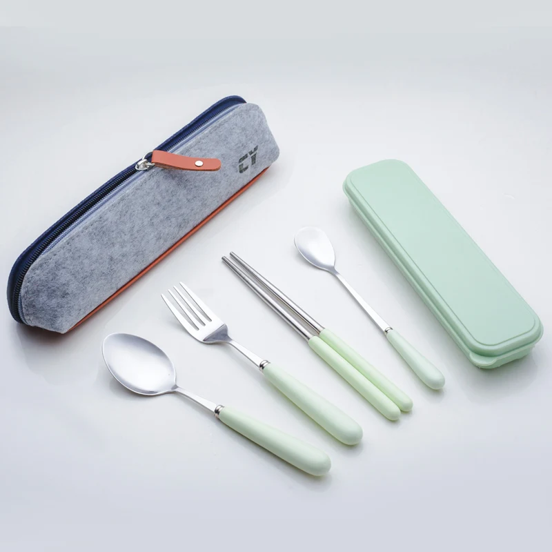 

Fashion Tableware Stainless Steel Tableware Dinnerwear Sets Chopstick Case Cooking Set Camping Spoon Sports