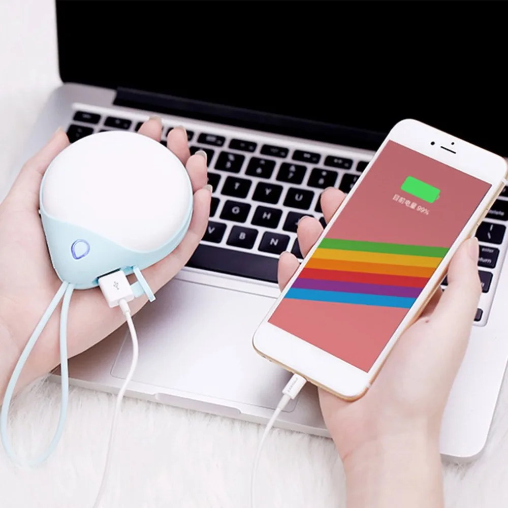 

New Portable 2 in 1 USB Rechargeable Protable Device Handwarmer 6000mAh Power Bank Compact Size