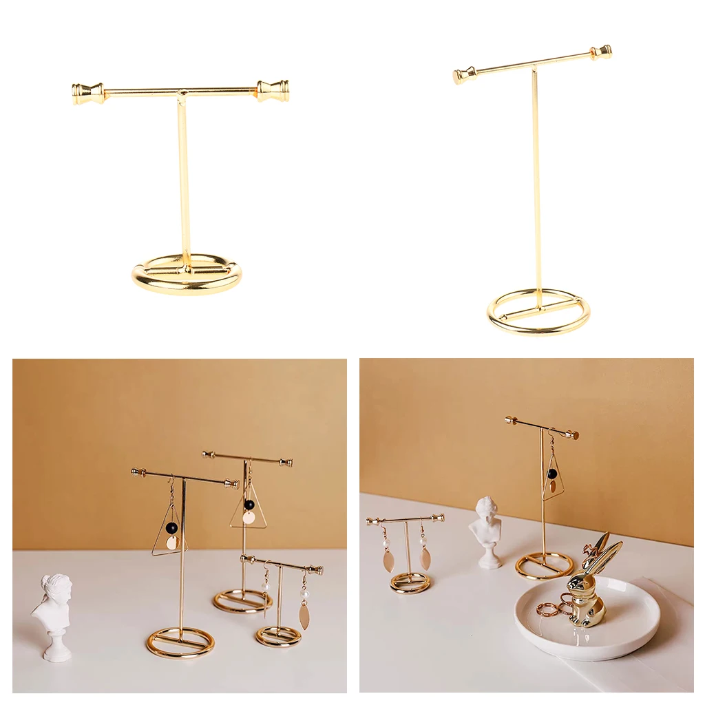 Gold Earring Rack Jewelry Organizer Holder Display Stand Jewelry Display Stand Showing Rack for earrings necklaces bracelets