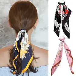 2019 Новый женский элегантный шарф для волос Узелок Ленточные стримеры мягкие эластичные волосы трикотажные резинки для волос аксессуары