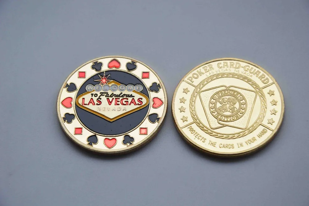 High Quality 24k Gold Plated Coin Poker Card Guard...