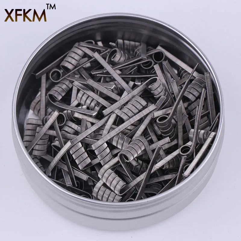 Miglior 50 100 pcs Ad Alta Densità Pre costruito NI80 A1 SS316 Premade Frameclapton Bobina FAI DA TE Filo della Bobina Bobina di Riscaldamento alien clapton per rda
