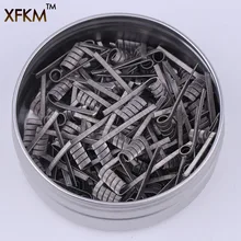 50/100 pcs High Density Pre-built NI80 A1 SS316 Premade Frameclapton Coil DIY Coil Heating alien clapton Coil Wire for rda