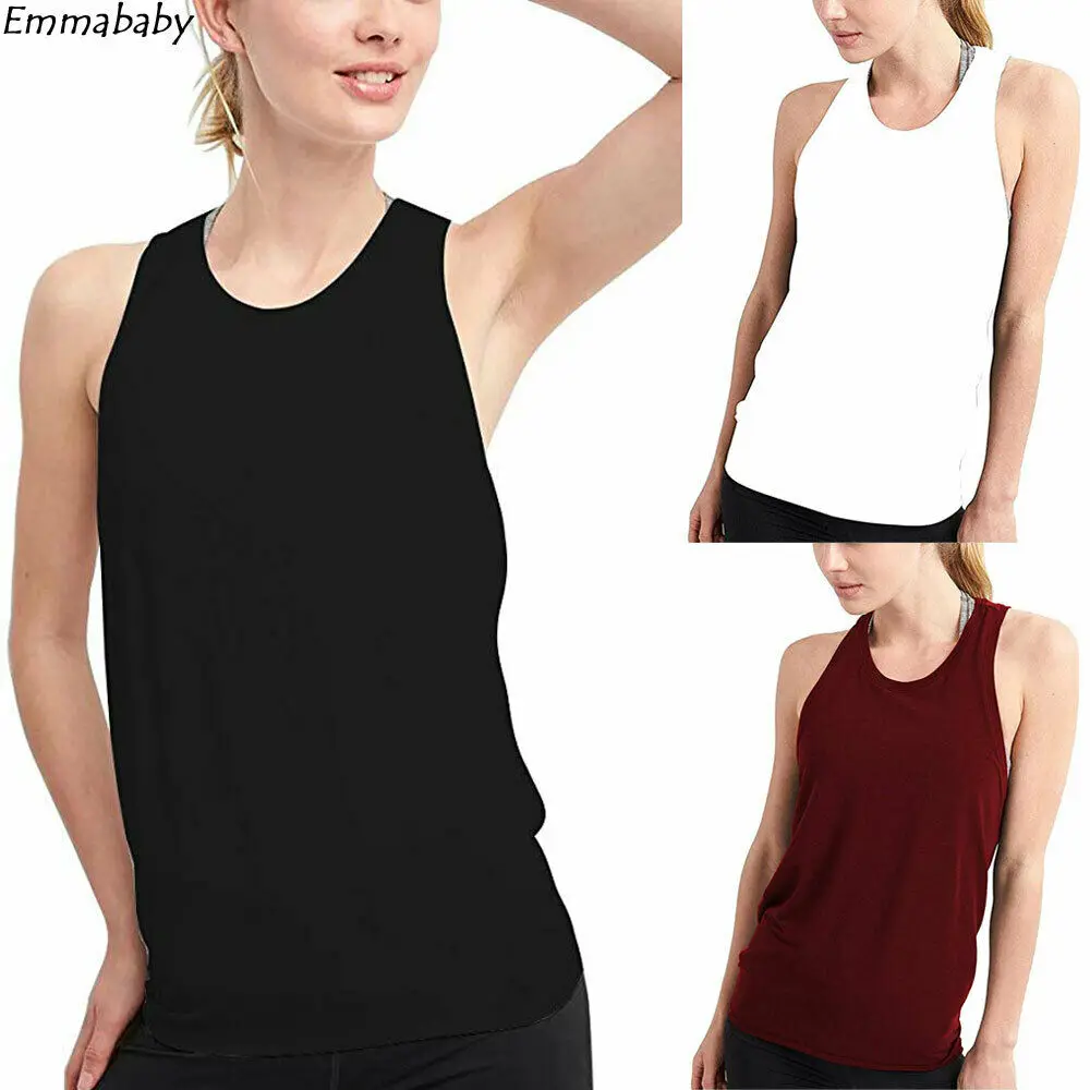 

Women Tank Top Sports Gym Running Vest Fitness Jogging Tank Top Female Running Training Tops