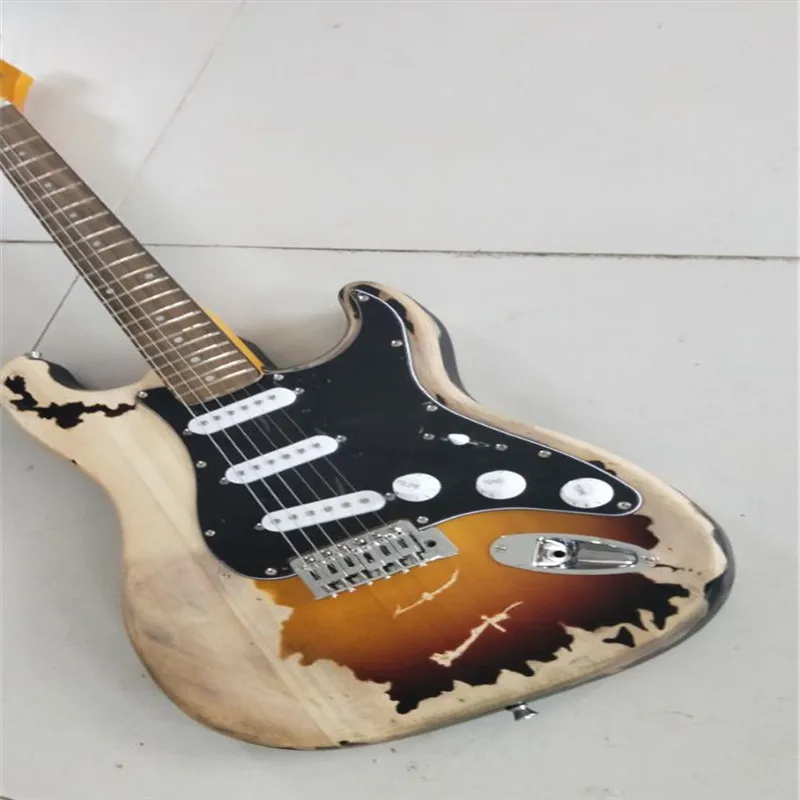 

High quality Handmade RELIC Electric Guitar Alder Body Handmade Eged Hardware tremolo bridge Rory Gallgher Signture