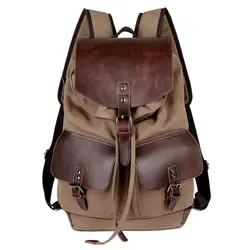 Для мужчин высокое качество Винтаж модные Повседневное холст Рюкзаки мужской большой Ёмкость школьная сумка-рюкзак для мальчика; Mochila Para