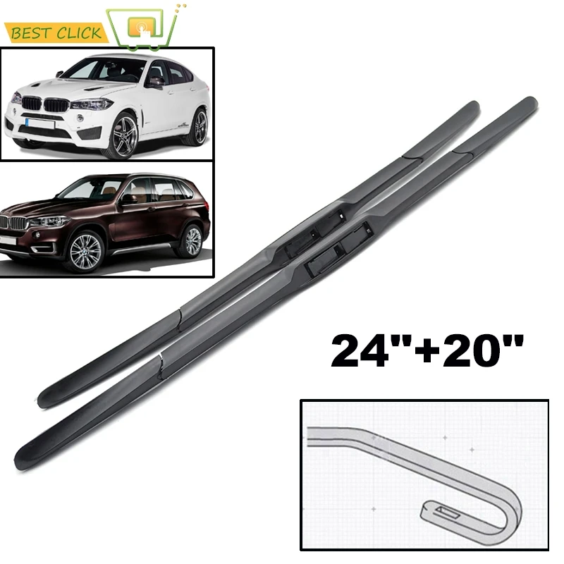 Стеклоочистители Misima 24 дюйма 20 дюймов для BMW X5 F15 X6 F16 2014 2015 2016 2017 | Автомобили и