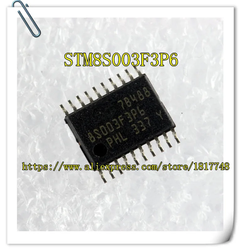 

STM8S003F3P6 STM8S003F TSSOP-20 IC 8S003F3P6 8-bit MCU, 8 Kbytes Flash STM8S003F3P6TR