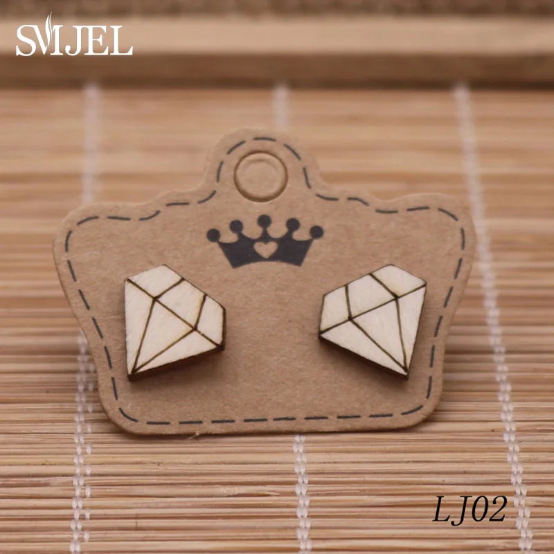 Женские серьги пусеты SMJEL из дерева с животными диоманда 2019|Серьги-гвоздики| |