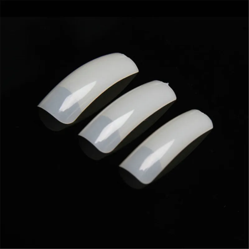 500 PCS 10 sizes White Color Nail Tips Natural Acrylic Artificial False Nails Fake Half Cover Art Tip Retail Free Shipping | Красота и