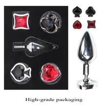 Metal Anal Plug Removable Jewel Decoration Butt Plug Sex Toys Prostate Massager Anus Toys For Women