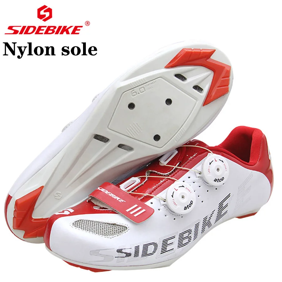 Обувь для велоспорта, горная дорога, велосипедная обувь, высокое давление, нейлон+ ТПУ подошва, нескользящая, MTB, дышащая мужская и женская обувь для езды на велосипеде с автоматическим замком - Цвет: SD002 Nylon sole