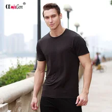 Для мужчин лето быстросохнущие пот Фитнес футболка с коротким рукавами дышащая ткань сетки Бег футболка LX