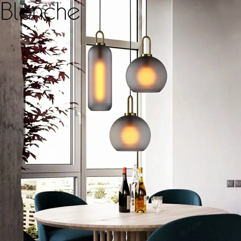 

Modern Glass Ball Pendant Lamp Led Nordic Hanging Light Luxury for Living Room Bedroom Kitchen Lighting Home Decor Loft Fixtures