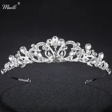 Miallo свадебные хрустальные диадемы Золото Серебро пышная головная повязка Стразы Очаровательная корона для женщин Свадебные аксессуары для волос ободок для волос