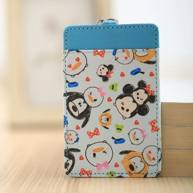 Disney mickeyp рюкзак мультфильм держатель pu карты ID брелок студенческий ID набор доступа кожаный чехол для карты Обложка хранения комплект из сумки, косметички и кошелька монета - Цвет: 13