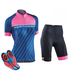 NW 2019 новый Pro женский короткий рукав Лето Велоспорт трикотаж одежда дышащий Велоспорт одежда Теплый нагрудник шорты набор mtb Northwave