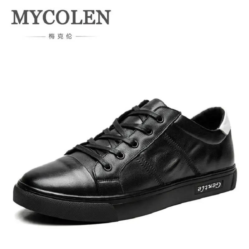 

MYCOLEN Designer Vintage Black Men Sneakers Comfortable Mans Board Shoes Minimalist Design Male Casual Shoes tenis masculinos