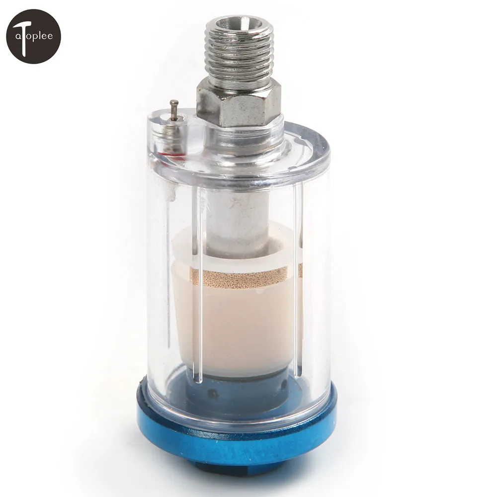 1pc 1/4'' Water Oil Separator Inline Air Hose Filter Moisture Trap For