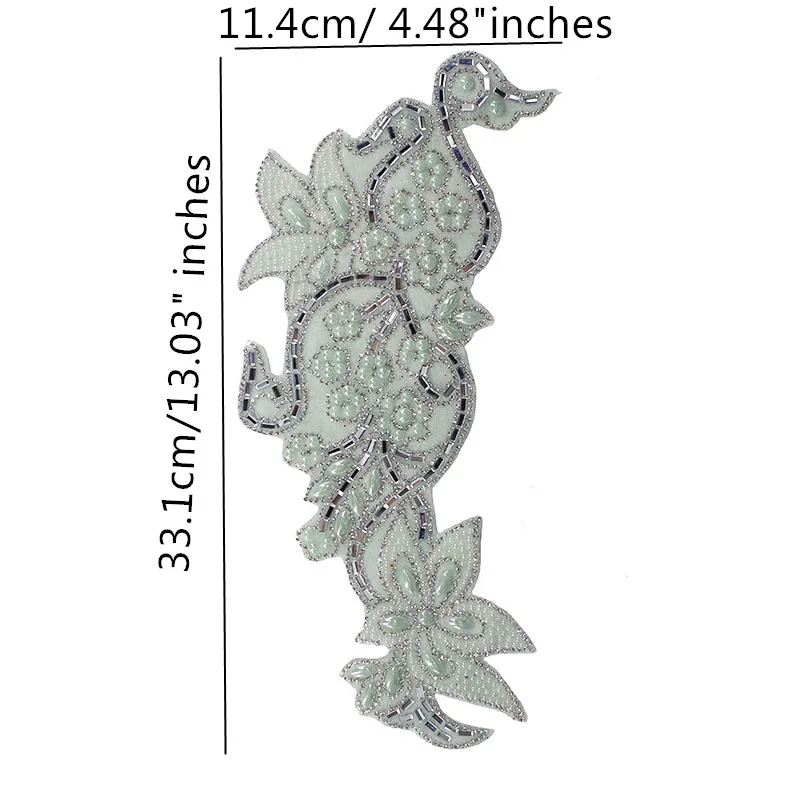 10piece-Emerald-Green-Long-Flower-Design-Iron-on-Applique-Patches-Hot-Fix-Rhinestones-DIY-Clothes-Decorative (2)