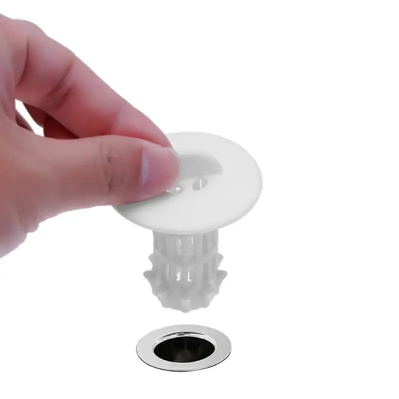 

2pcs Anti-blockage Silicone Sink Strainer Filter Water Stopper Floor Drain Hair Catcher Bathtub Plug Bathroom Kitchen Tools60634