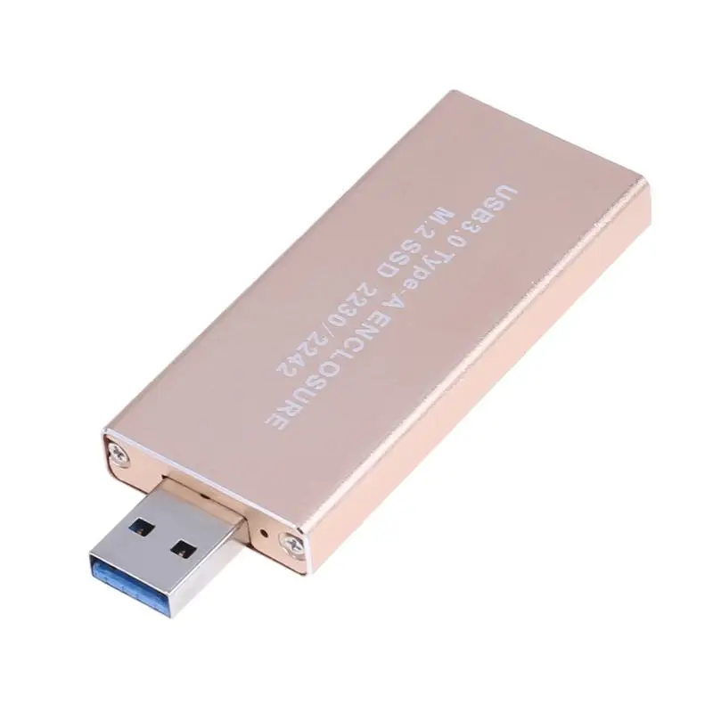 Новый USB3.0 Порты и разъёмы внешних SSD HDD, чехол-корпус конвертера адаптер Корпус внешнего корпуса золото Алюминий сплав