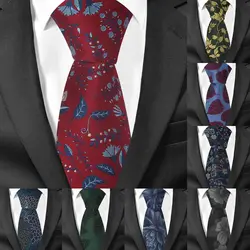 Модное жаккардовое Для мужчин галстуки Бизнес цветочный галстук Gravata Свадебные Жених шеи галстук полиэстер тканые галстук для Для мужчин
