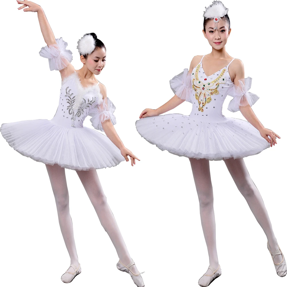 Adult Gymnastics Professional Swan Lake Tutu White Ballet Costume Hard Dancewear Adult Gymnastics Professional Swan Lake Tutu White Ballet Costume Hard Dancewear