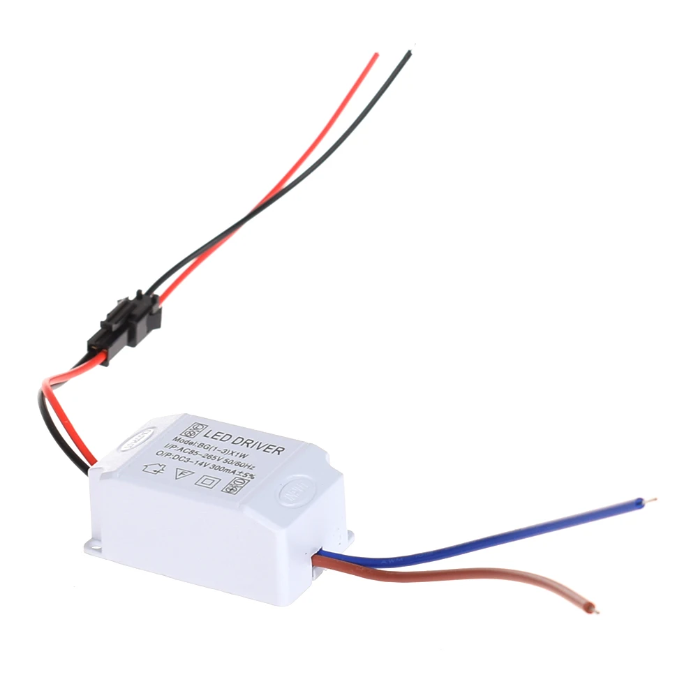 1X AC 85V 265V к DC 3V 14V светодиодный электронный трансформатор драйвер питания 3X1W