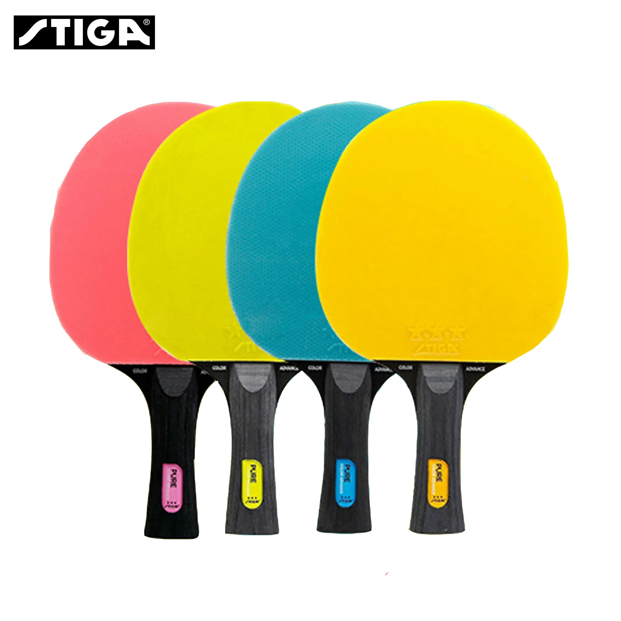 Us 1812 10 Di Scontostiga Puro Colore Anticipo Serie Racchetta Da Ping Pong 5 Ply Lama A Doppia Lama Di Brufoli In Gomma Ping Pong Racchette In