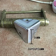 Antique Style Metal Box Corner Iron Protection Case Edge Guard Corner Cover Chrome Color 26 26