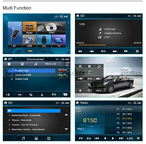 6.2 ''двойной 2din стерео dvd плеер заднего вида usb sd bluetooth fm Радио AUX USB SD Авто