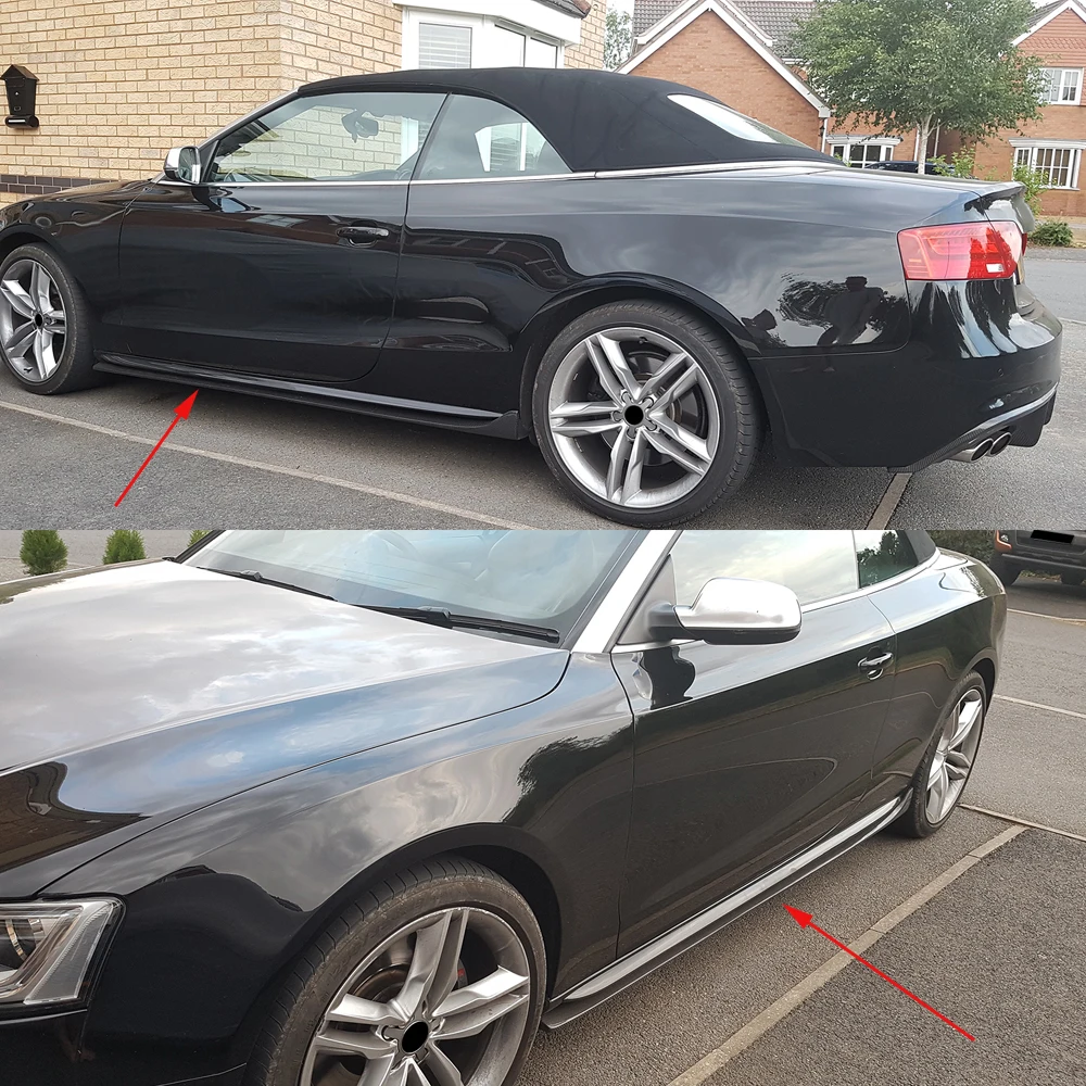 Черные автомобильные фартуки из углеродного волокна боковые юбки для Audi A5 S5 S Line