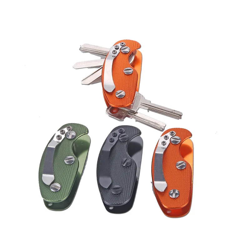 

Folding Keys Organizer EDC Holder Multifuction Keychain Tools Pocket Aluminum Key Bar EDC Outdoor Survival Tool