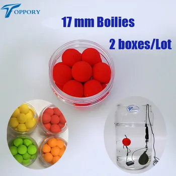 

Toppory 2PCS/Lot 17mm Big Floating Carp Fishing Boilies Flavoured Pop Up Artificial Grass Carp Bait Hair Rigs Terminal Tackle