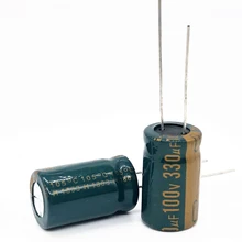 5 шт./лот высокочастотное низкое сопротивление 100V 330 мкФ 13*20 20% Радиальный алюминиевый электролитический конденсатор с алюминиевой крышкой, 330000nf 20