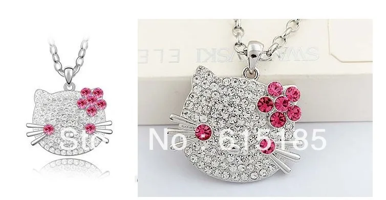 Siywina Бесплатная доставка hello kitty оптовая продажа ожерелье дешево в розовом