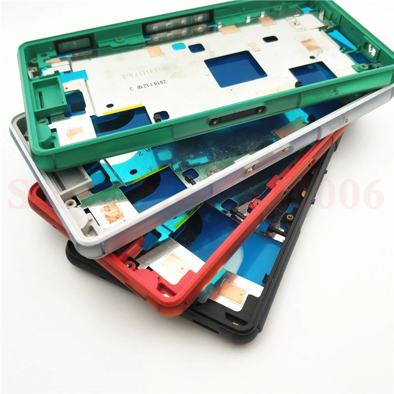 

Middle LCD Frame For Sony Xperia Z3 Compact Mini M55W Bezel Middle Frame Housing Frame Spare Parts +Power Button Key