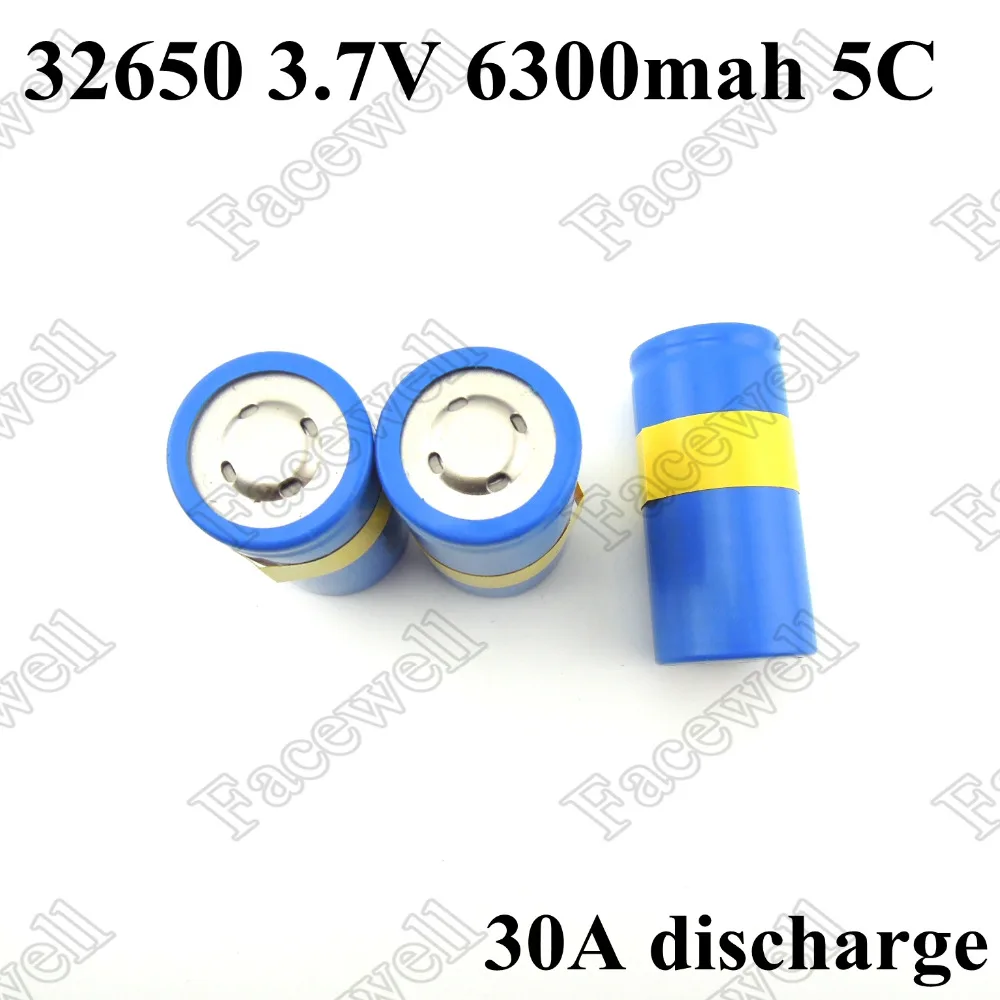 

10pcs/lot 32650 rechargeable batteries large capacity 6300mah 3.7V lithium battery for LED flashlight accessories diving light