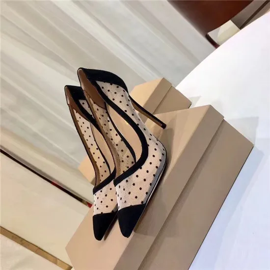 2018 New Sexy Lace Mesh Leather Patch Women Pumps High Heels Rose Gold Gladiator Sandals Women Wedding Shoes Woman Zapatos Mujer (12)