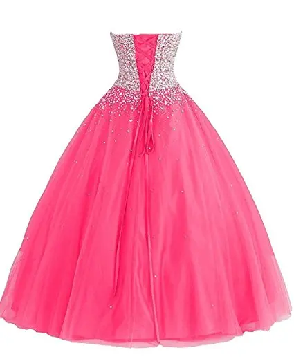 ANGELSBRIDEP Ball Gown Quinceanera Dresses With Rhinestones 15 Party Quinceanera Gowns Sparkly Beading Debutante Gowns Hot
