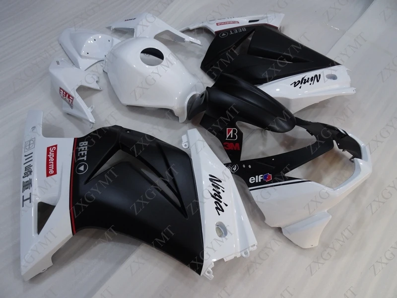 Bodywork Ninja 250R 2008 - 2014 White Black Bodywork for Kawasaki Zx250r 2011 Body Kits Ninja 250R 08 09 Bodywork Ninja 250R 2008 - 2014 White Black Bodywork for Kawasaki Zx250r 2011 Body Kits Ninja 250R 08 09