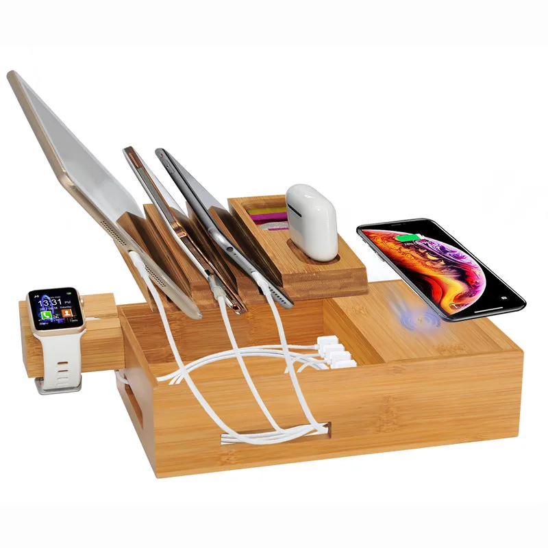 

5USB Multi-Function For iPhone XR X Wireless Charger dock Station For Apple Watch Airpods For Samsung Huawei xiaomi Charger dock