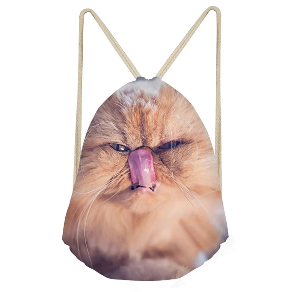 Noisydesigns маленьких котенка PrintedLuxury Для женщин Мешок Шнурок Строка для школьниц