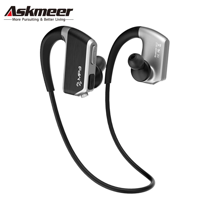 Askmeer Беспроводной Bluetooth спортивные стереонаушники гарнитуры наушник с
