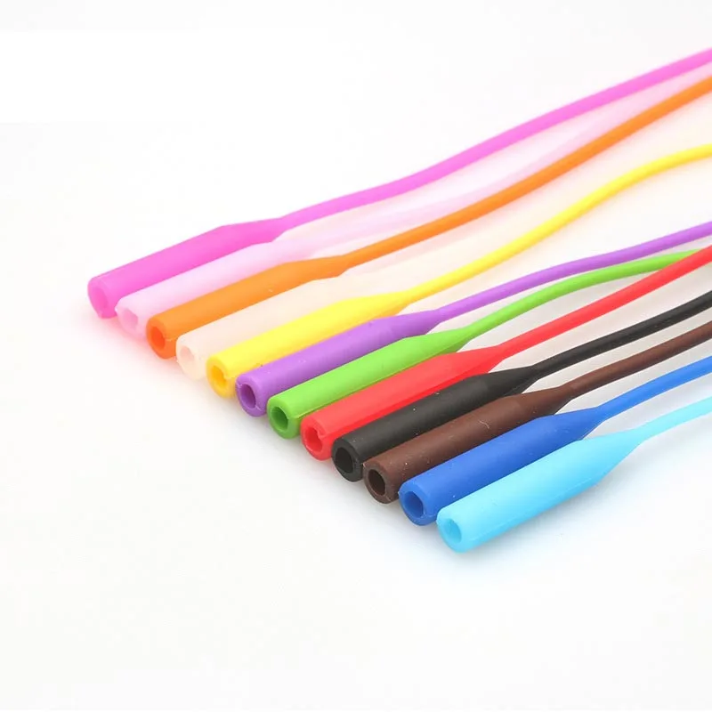 

100pcs High Elastic Anti Slip Silicone Sunglasses Glasses cords Eyeglasses chain cord holder String Rope 12 colours 0504