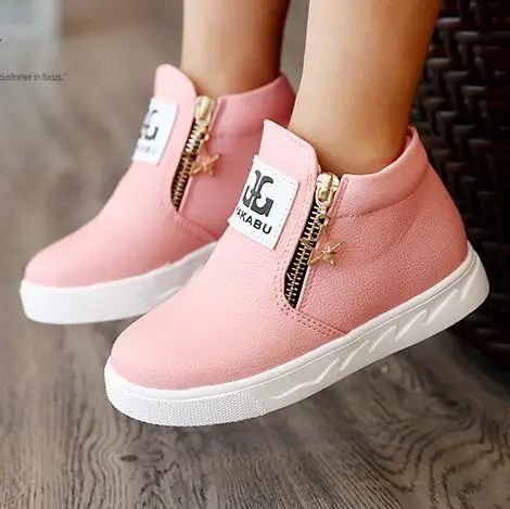 NEW 2016 Fashion Children Flats Breathable Zip Kids Casual shoes Spring/Autumn Boys Girls Sport shoes Sneakers 03