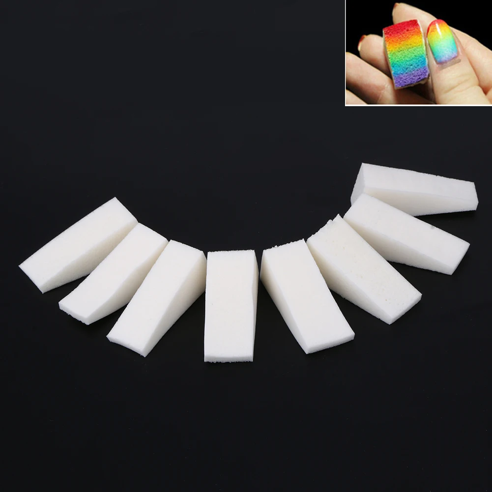 

Nail Art Gradient Color Stamping Sponge Set Gel Polish DIY Transfer Soft Triangle Coloring Stamp Foam Kit