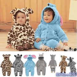 

2015 Newborn Lovely Animal Style Baby Romper Spring Autumn Winter Baby jumpsuit Romper 4 Colors B11 SV005504