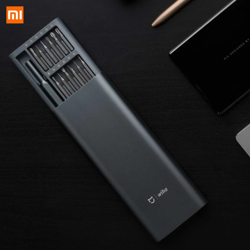 Offerte Di alta qualità originale Xiaomi Norma Mijia Wiha Uso Quotidiano Kit 24 Punte FAI DA TE Scatola di Alluminio A Vite Driver Smart Home, Casa Intelligente di Precisione Magnetico Set